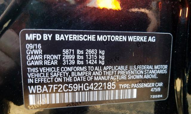 Photo 9 VIN: WBA7F2C59HG422185 - BMW ALPINA B7 