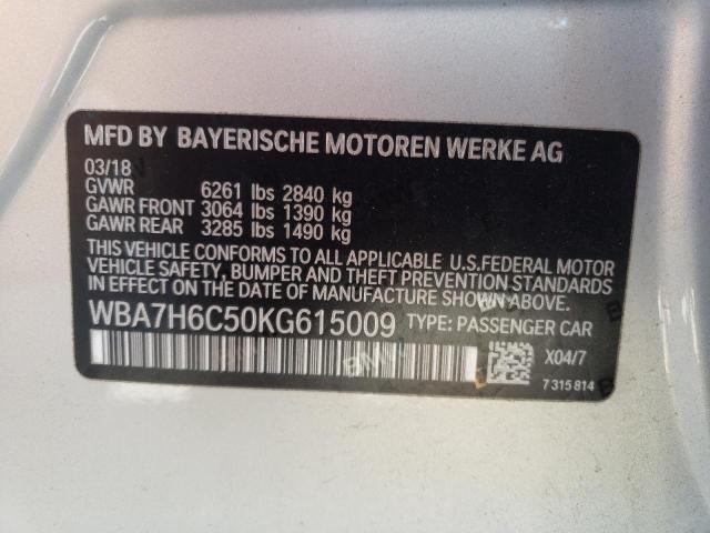 Photo 9 VIN: WBA7H6C50KG615009 - BMW M760 XI 