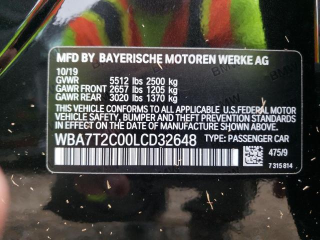 Photo 9 VIN: WBA7T2C00LCD32648 - BMW 740 I 