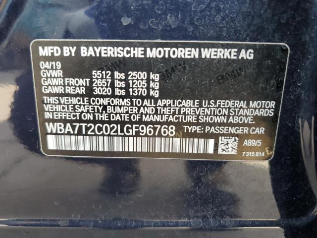 Photo 12 VIN: WBA7T2C02LGF96768 - BMW 740 I 