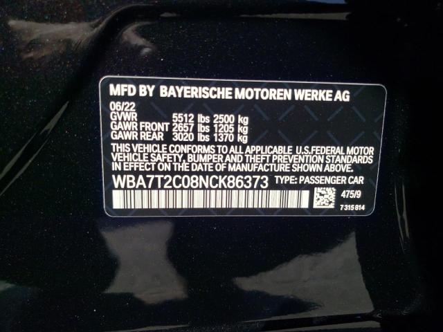 Photo 11 VIN: WBA7T2C08NCK86373 - BMW 740 I 