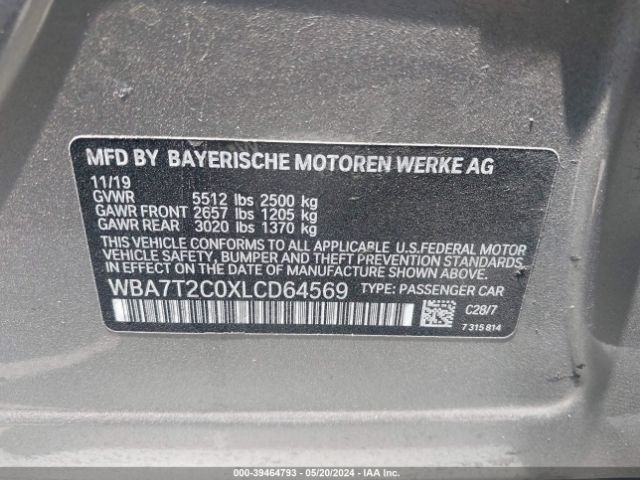 Photo 8 VIN: WBA7T2C0XLCD64569 - BMW 740 I 