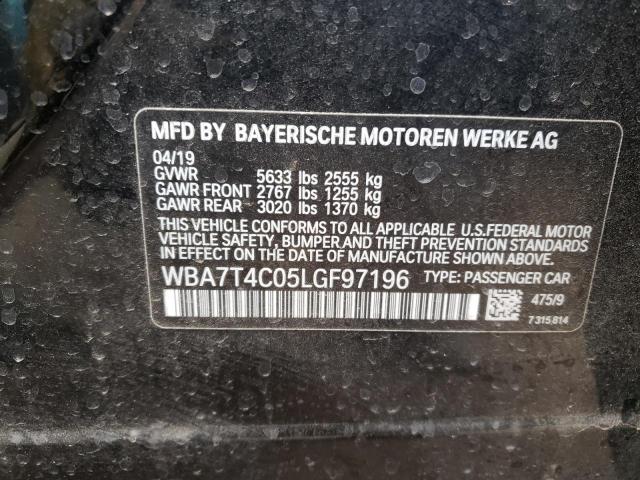 Photo 11 VIN: WBA7T4C05LGF97196 - BMW 740 XI 