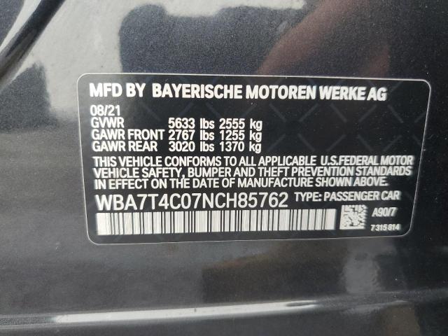 Photo 11 VIN: WBA7T4C07NCH85762 - BMW 740 XI 