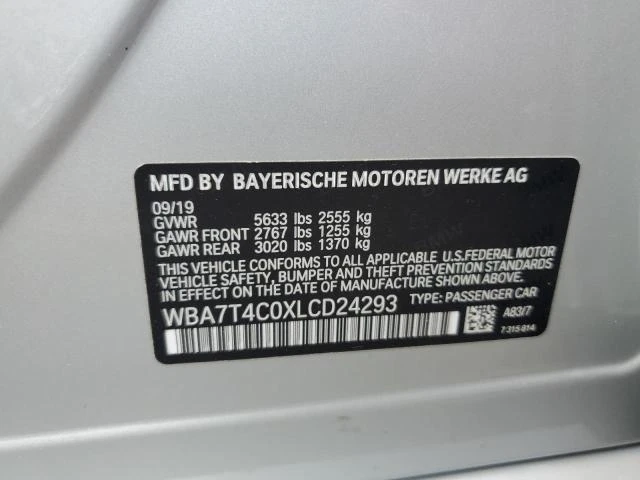 Photo 11 VIN: WBA7T4C0XLCD24293 - BMW 740 XI 