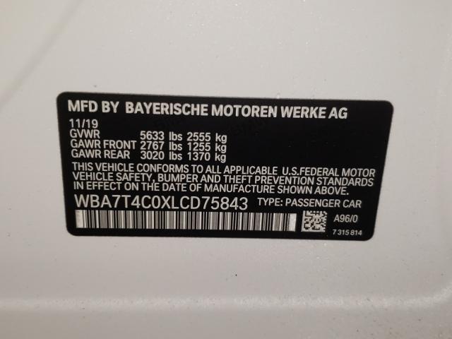 Photo 9 VIN: WBA7T4C0XLCD75843 - BMW 740 XI 