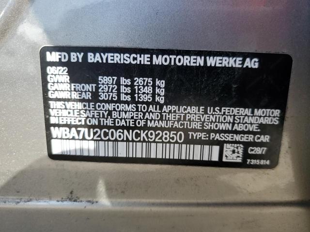 Photo 11 VIN: WBA7U2C06NCK92850 - BMW 7 SERIES 