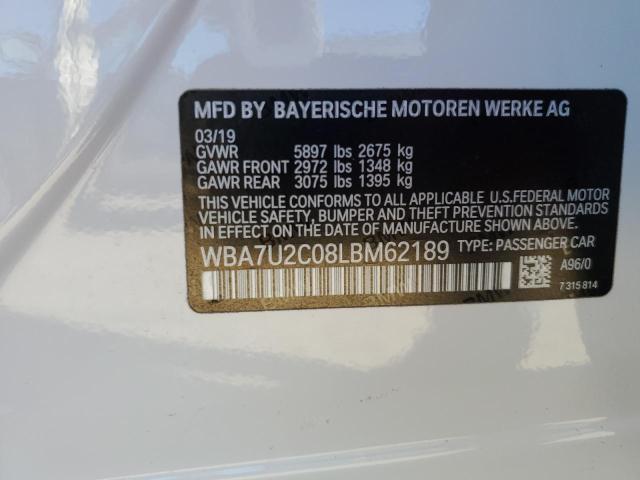 Photo 12 VIN: WBA7U2C08LBM62189 - BMW 7 SERIES 