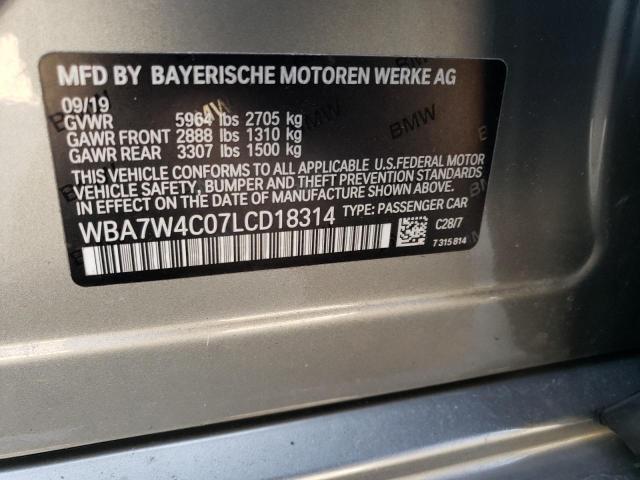 Photo 11 VIN: WBA7W4C07LCD18314 - BMW 7 SERIES 