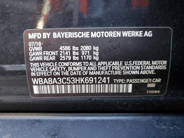 Photo 11 VIN: WBA8A3C53HK691241 - BMW 3 SERIES 