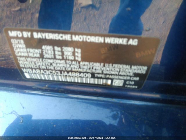 Photo 8 VIN: WBA8A3C53JA488409 - BMW 320I 