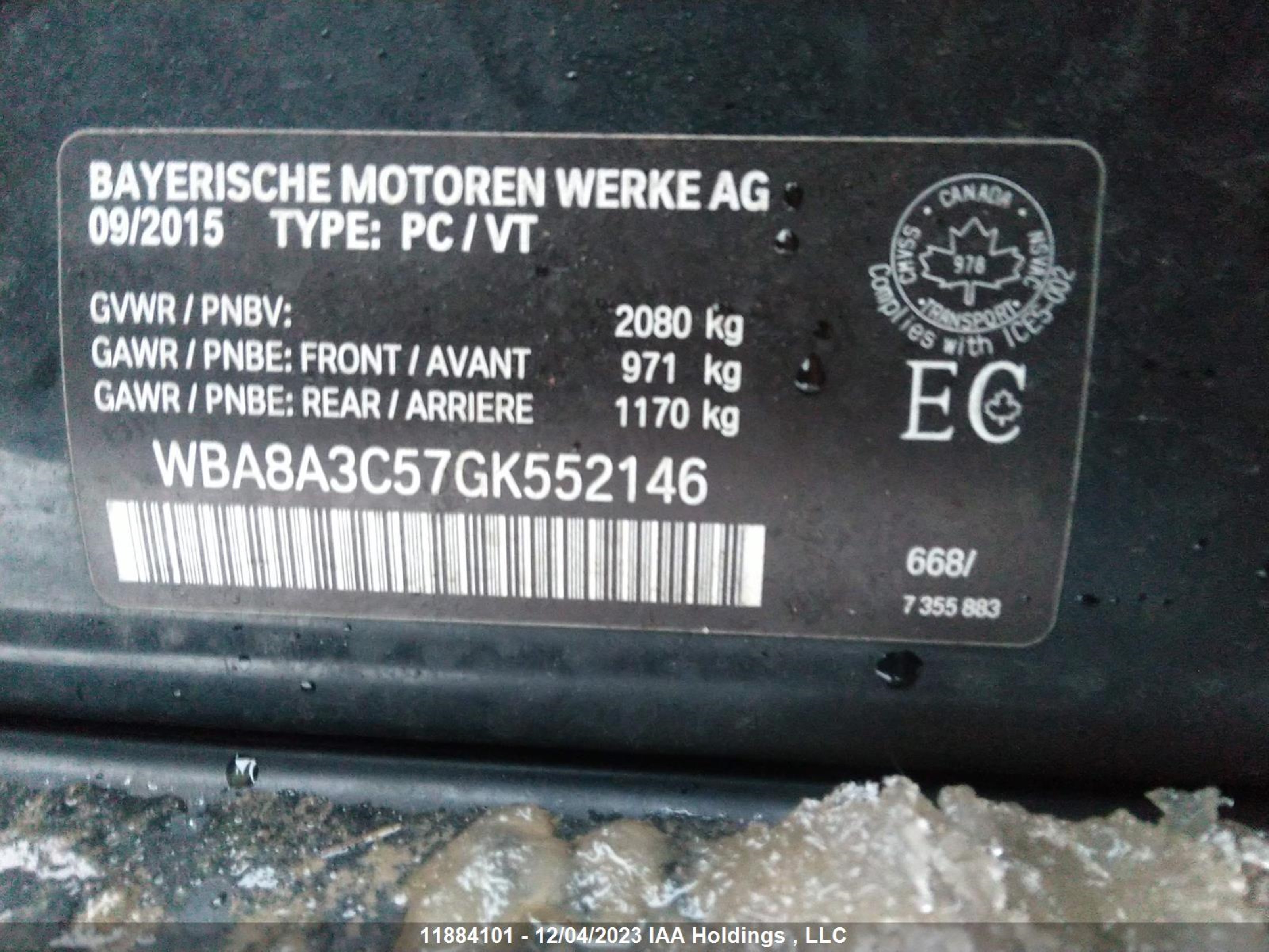 Photo 8 VIN: WBA8A3C57GK552146 - BMW 3ER 