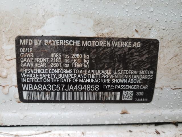 Photo 9 VIN: WBA8A3C57JA494858 - BMW 320 XI 