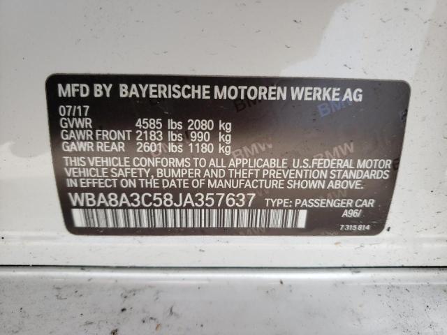 Photo 9 VIN: WBA8A3C58JA357637 - BMW 320 XI 