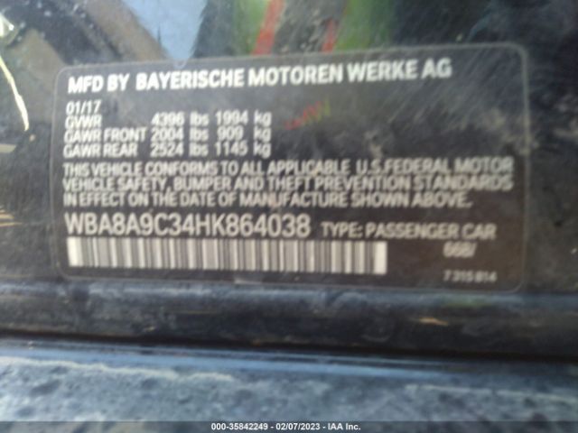 Photo 8 VIN: WBA8A9C34HK864038 - BMW 320I 