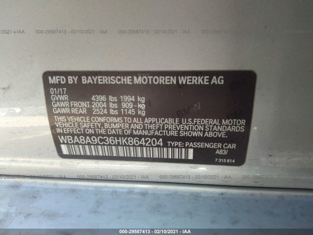 Photo 8 VIN: WBA8A9C36HK864204 - BMW 320I 