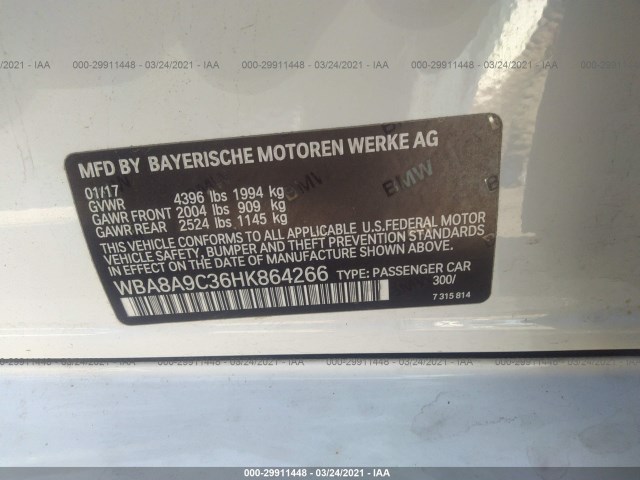 Photo 8 VIN: WBA8A9C36HK864266 - BMW 3 