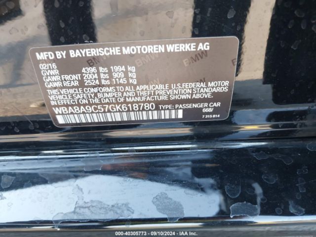 Photo 8 VIN: WBA8A9C57GK618780 - BMW 320I 