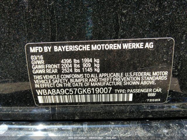 Photo 8 VIN: WBA8A9C57GK619007 - BMW 3 