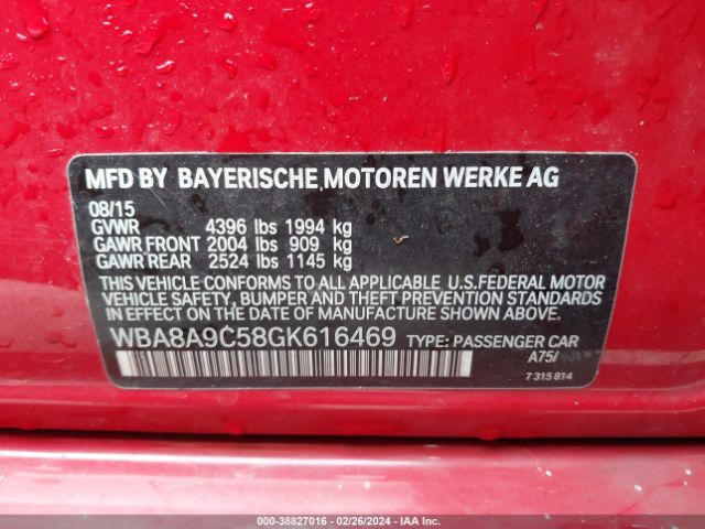 Photo 8 VIN: WBA8A9C58GK616469 - BMW 320I 