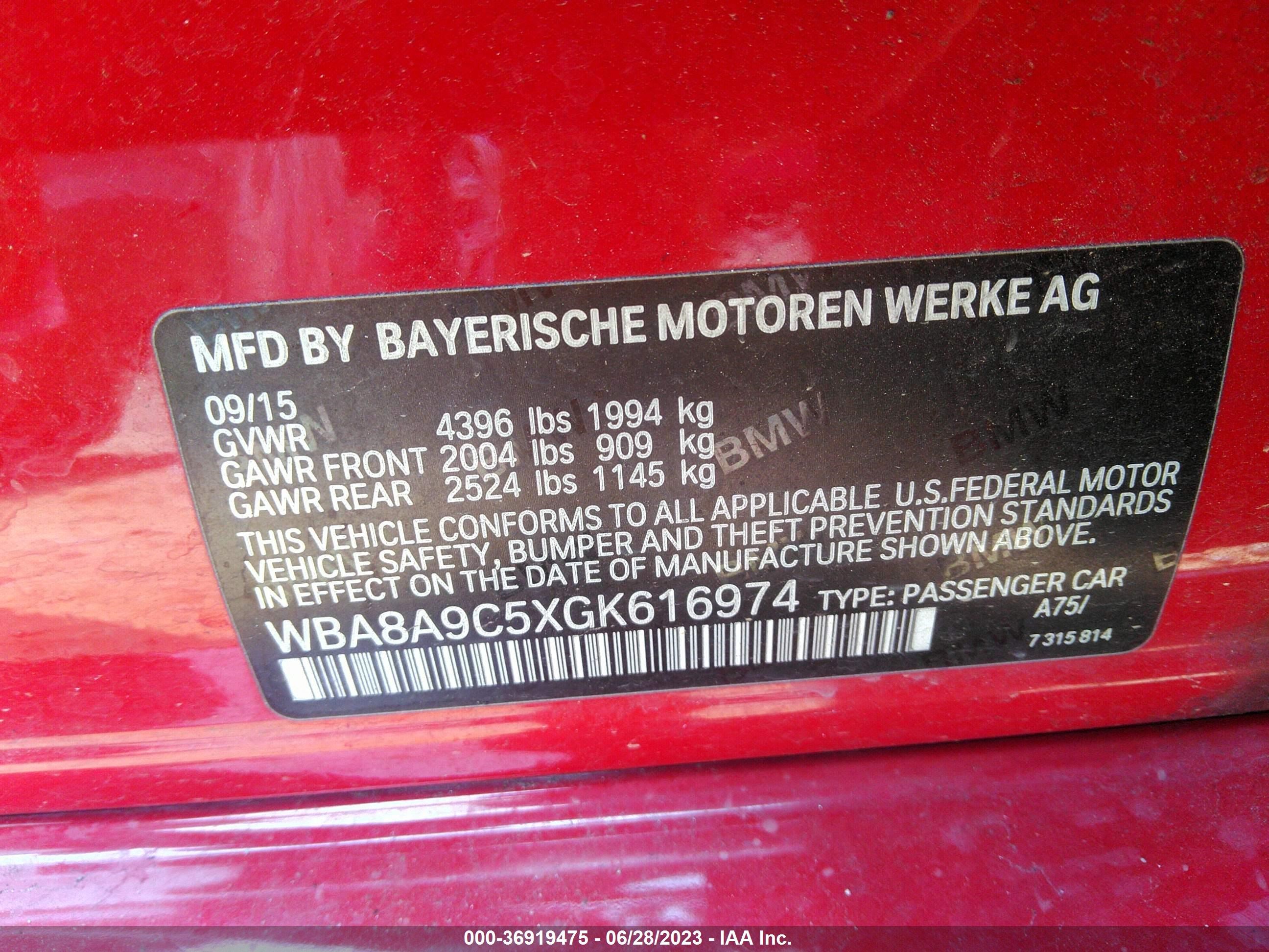 Photo 8 VIN: WBA8A9C5XGK616974 - BMW 3ER 