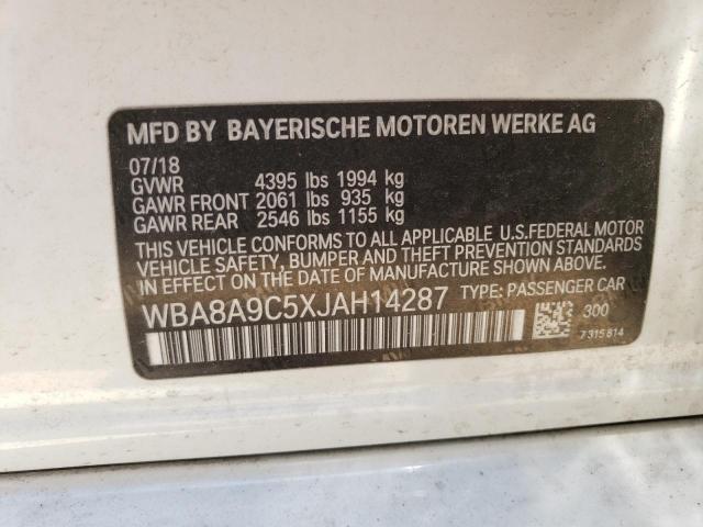 Photo 12 VIN: WBA8A9C5XJAH14287 - BMW 320 I 