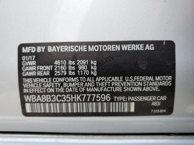 Photo 9 VIN: WBA8B3C35HK777596 - BMW 340 I 