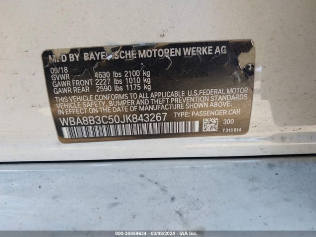 Photo 8 VIN: WBA8B3C50JK843267 - BMW 340I 