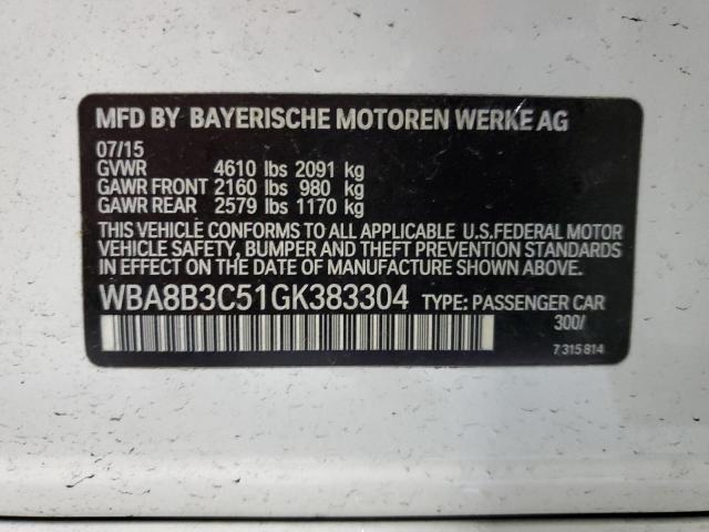 Photo 11 VIN: WBA8B3C51GK383304 - BMW 3 SERIES 