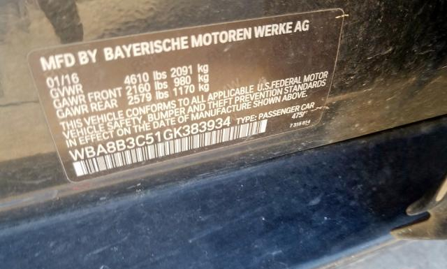 Photo 9 VIN: WBA8B3C51GK383934 - BMW 340 