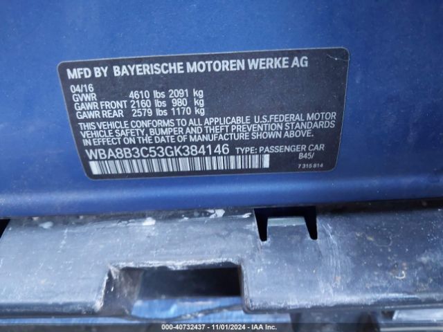 Photo 8 VIN: WBA8B3C53GK384146 - BMW 340I 