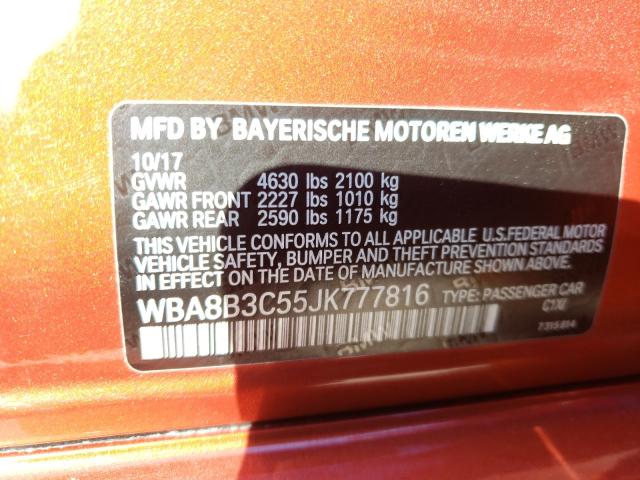 Photo 9 VIN: WBA8B3C55JK777816 - BMW 340 I 