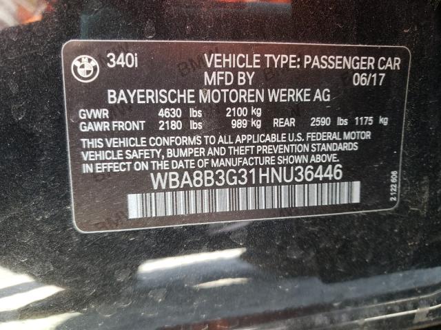 Photo 9 VIN: WBA8B3G31HNU36446 - BMW 340 