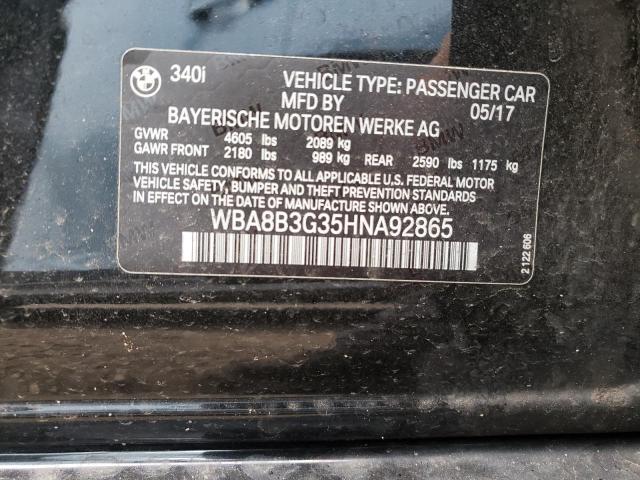 Photo 9 VIN: WBA8B3G35HNA92865 - BMW 340 I 