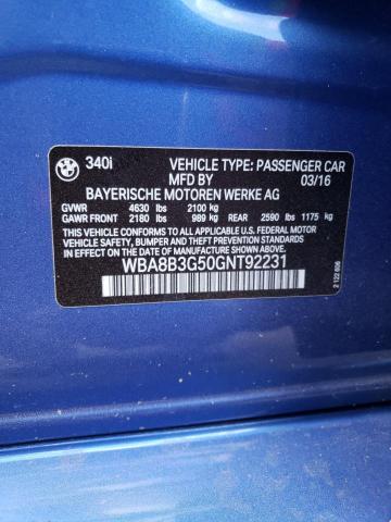 Photo 9 VIN: WBA8B3G50GNT92231 - BMW 340 I 