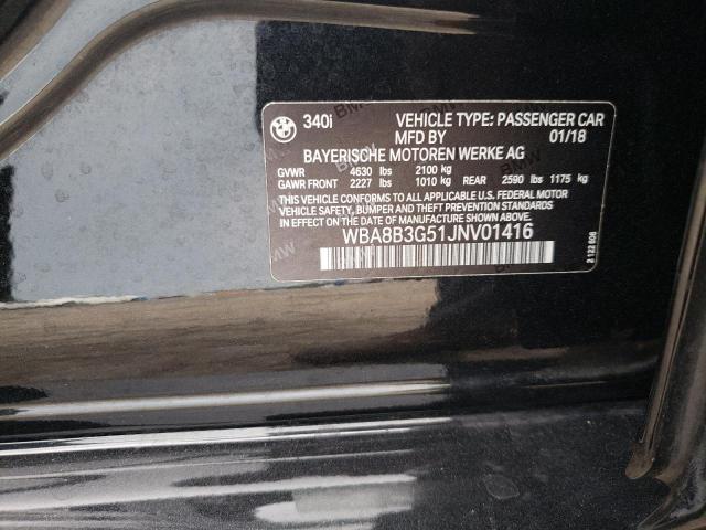 Photo 11 VIN: WBA8B3G51JNV01416 - BMW 340 I 