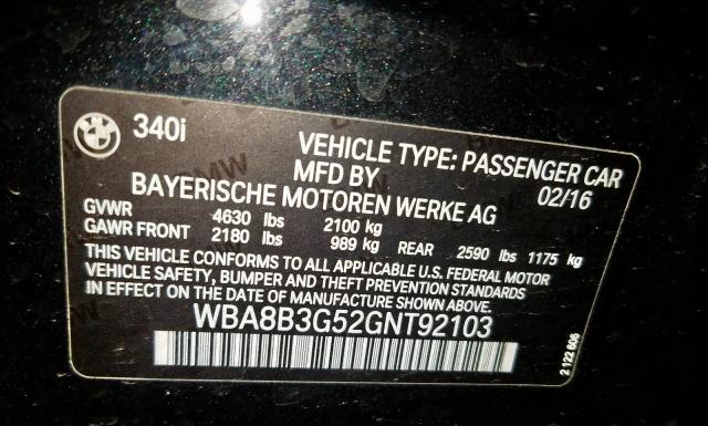 Photo 9 VIN: WBA8B3G52GNT92103 - BMW 340 