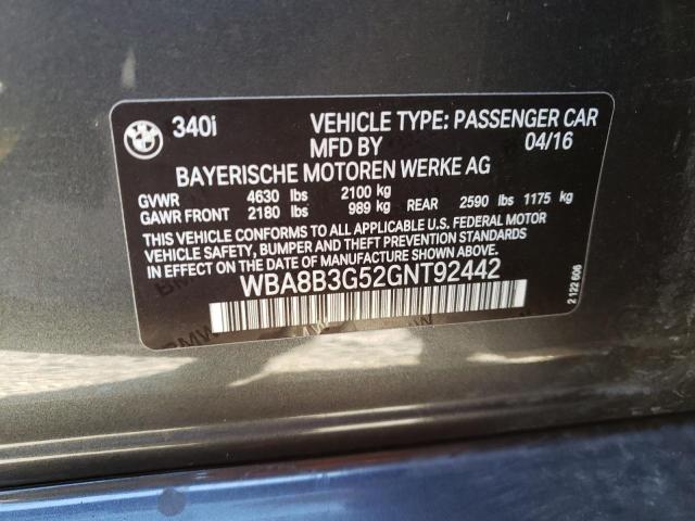 Photo 9 VIN: WBA8B3G52GNT92442 - BMW 340 I 