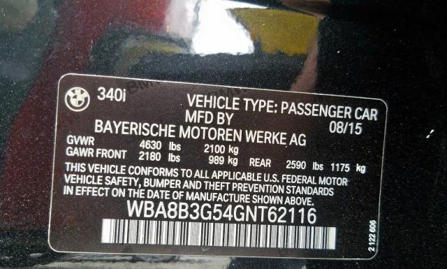 Photo 9 VIN: WBA8B3G54GNT62116 - BMW 340 