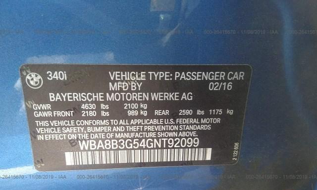 Photo 8 VIN: WBA8B3G54GNT92099 - BMW 340 