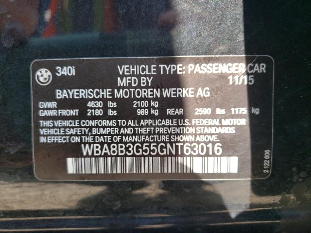 Photo 9 VIN: WBA8B3G55GNT63016 - BMW 340 I 