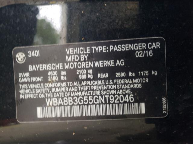 Photo 9 VIN: WBA8B3G55GNT92046 - BMW 340 I 