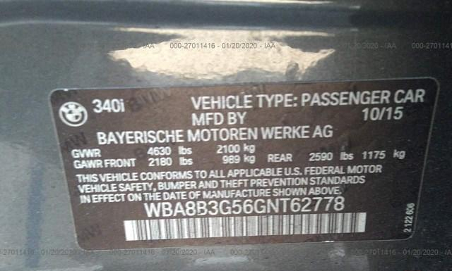 Photo 8 VIN: WBA8B3G56GNT62778 - BMW 340 