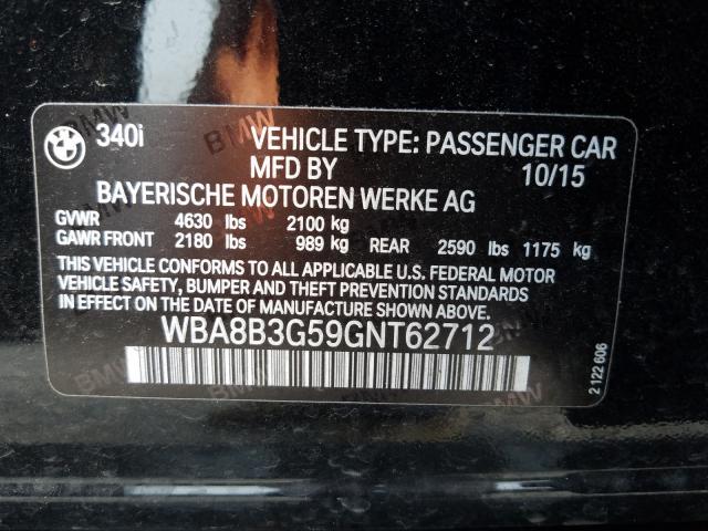 Photo 9 VIN: WBA8B3G59GNT62712 - BMW 340 I 