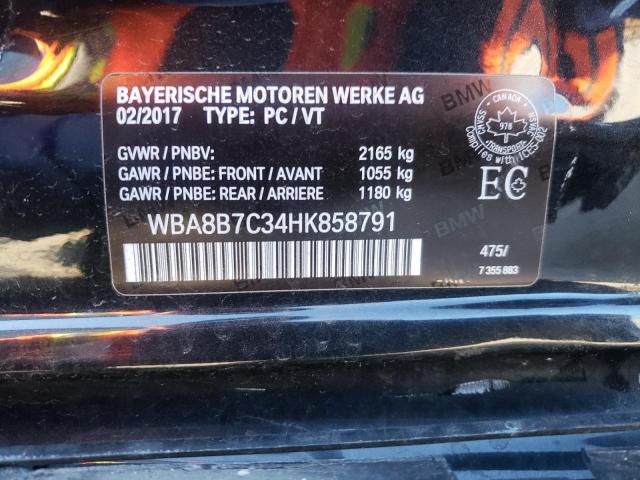 Photo 9 VIN: WBA8B7C34HK858791 - BMW 340 XI 