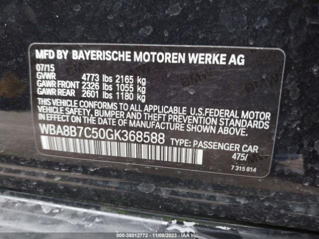 Photo 8 VIN: WBA8B7C50GK368588 - BMW 340I 