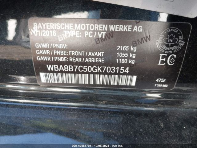 Photo 8 VIN: WBA8B7C50GK703154 - BMW 340I 