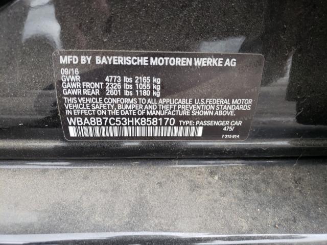 Photo 9 VIN: WBA8B7C53HK858170 - BMW 340 XI 