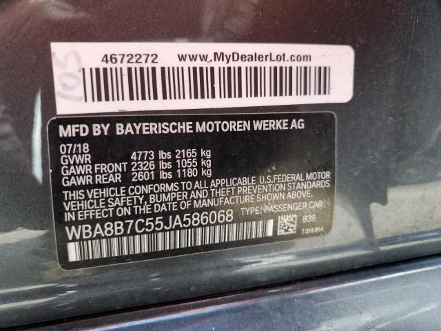 Photo 12 VIN: WBA8B7C55JA586068 - BMW 340I 