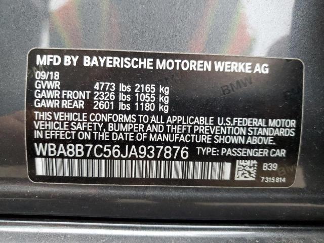 Photo 11 VIN: WBA8B7C56JA937876 - BMW 3 SERIES 